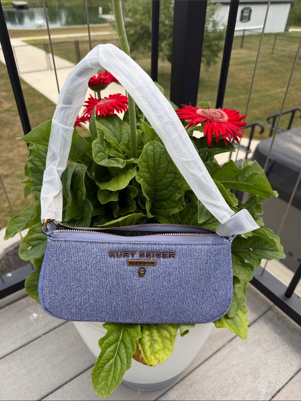 Kurt Geiger Pastel Shimmering Purple Shoulder Bag